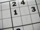 Close up of a easy sudoku puzzle